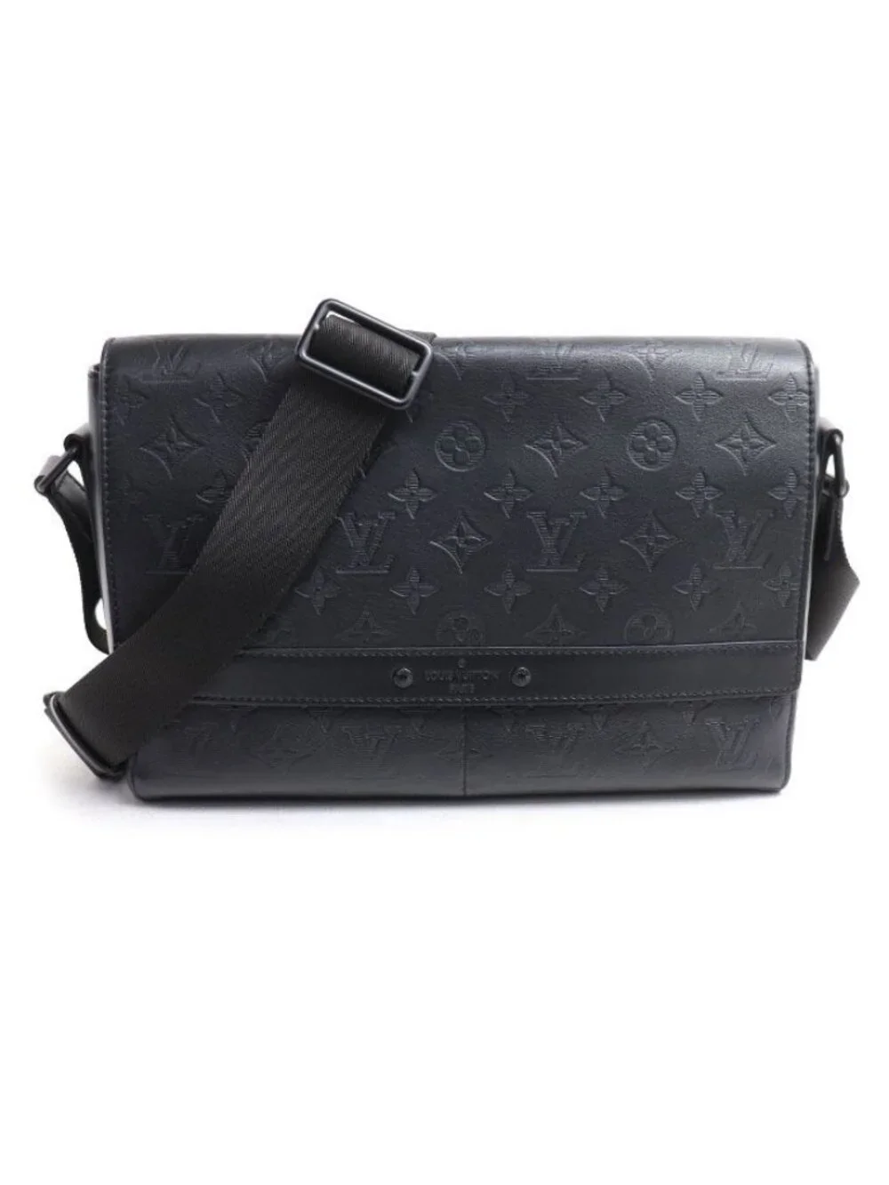 Louis Vuitton Sprinter Messenger Shoulder Bag Monogram Shadow Black